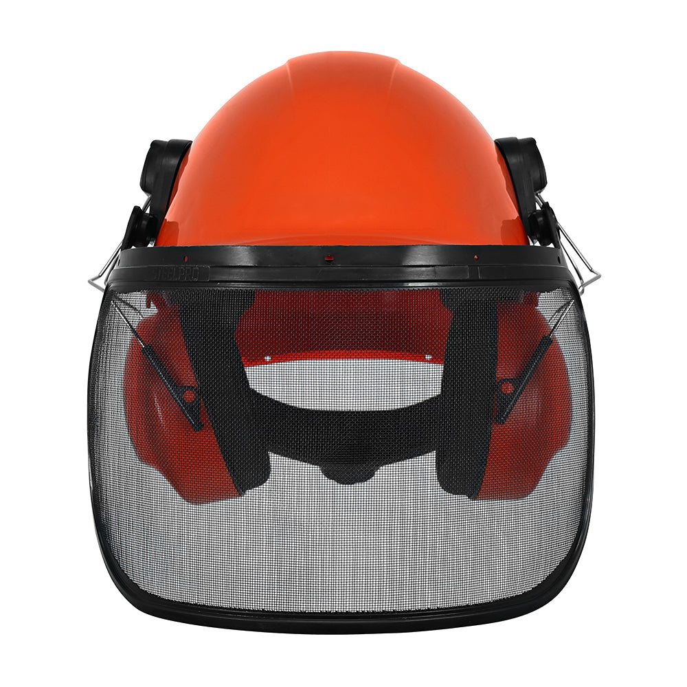 Casco de Seguridad MTA ABS Motosierra Naranjo SteelPro – Vista 4