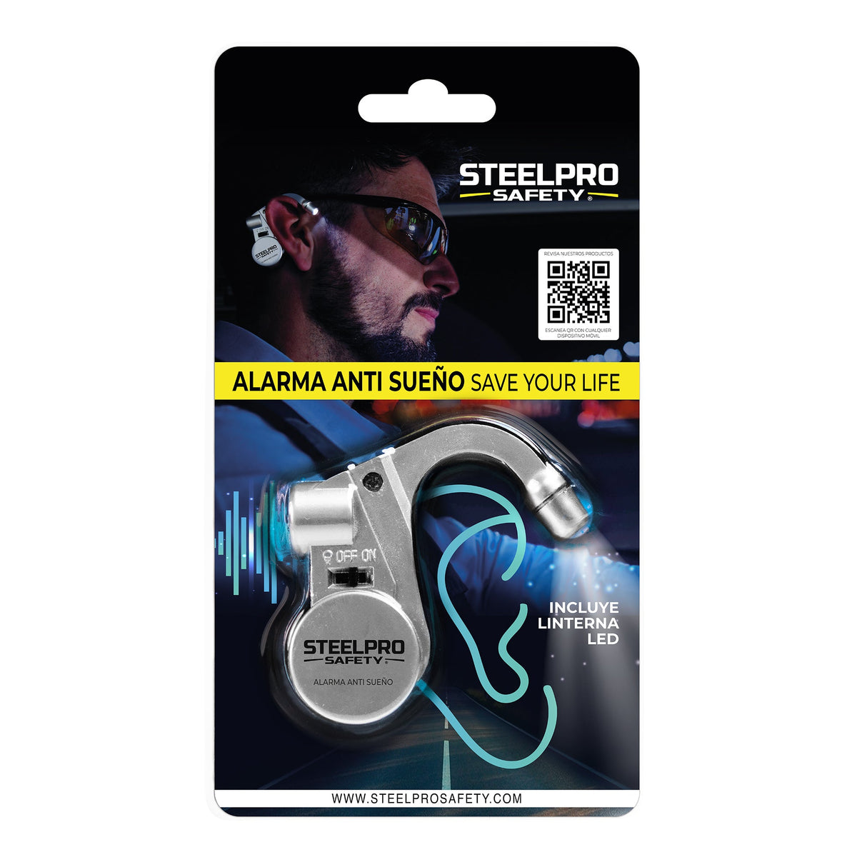 Alarma Manejo Antisueño SteelPro – Vista 2