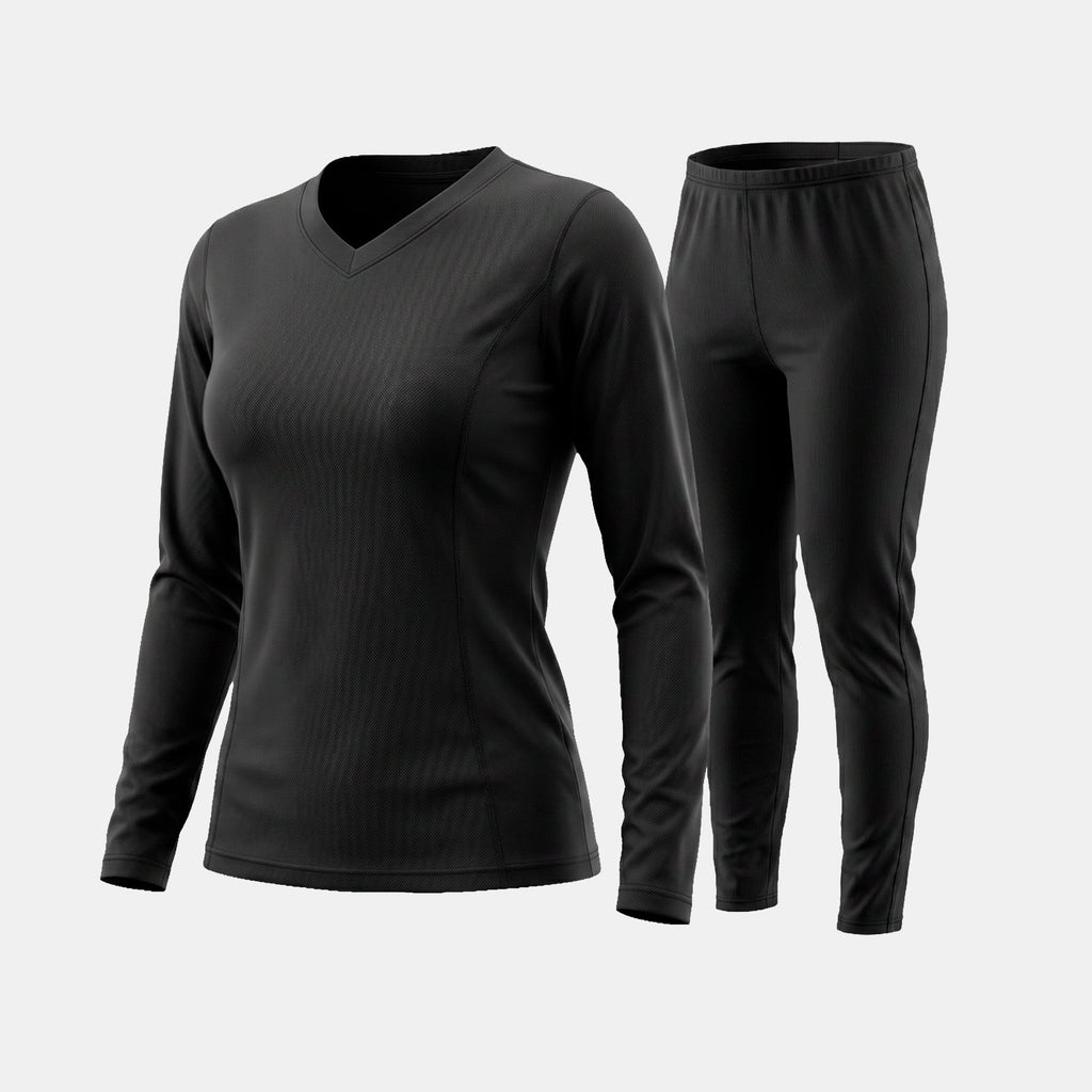 Conjunto Interior Poliéster Hardwork Cooldry Mujer Negro – Vista 3