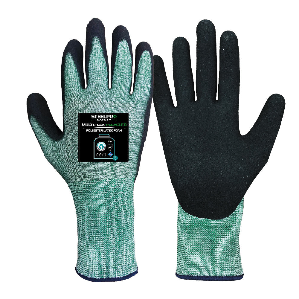 Guante Multiflex Recycled Poliéster Látex Foam SteelPro – Vista 2