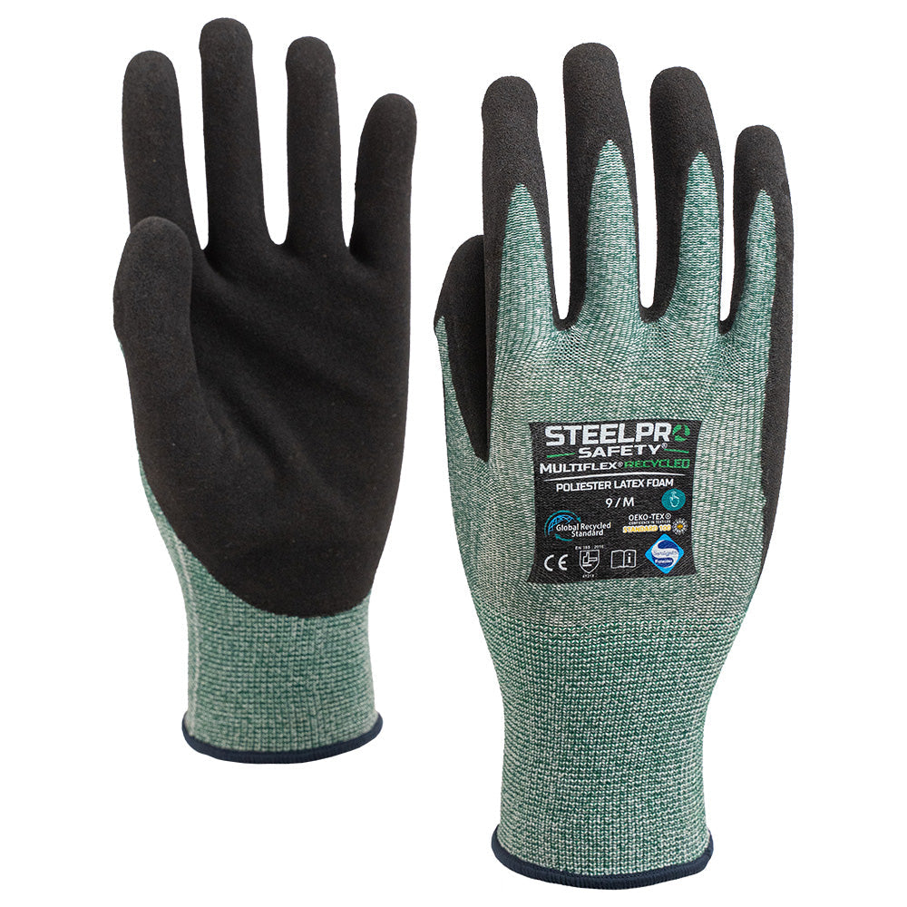 Guante Multiflex Recycled Poliéster Látex Foam SteelPro – Vista 3