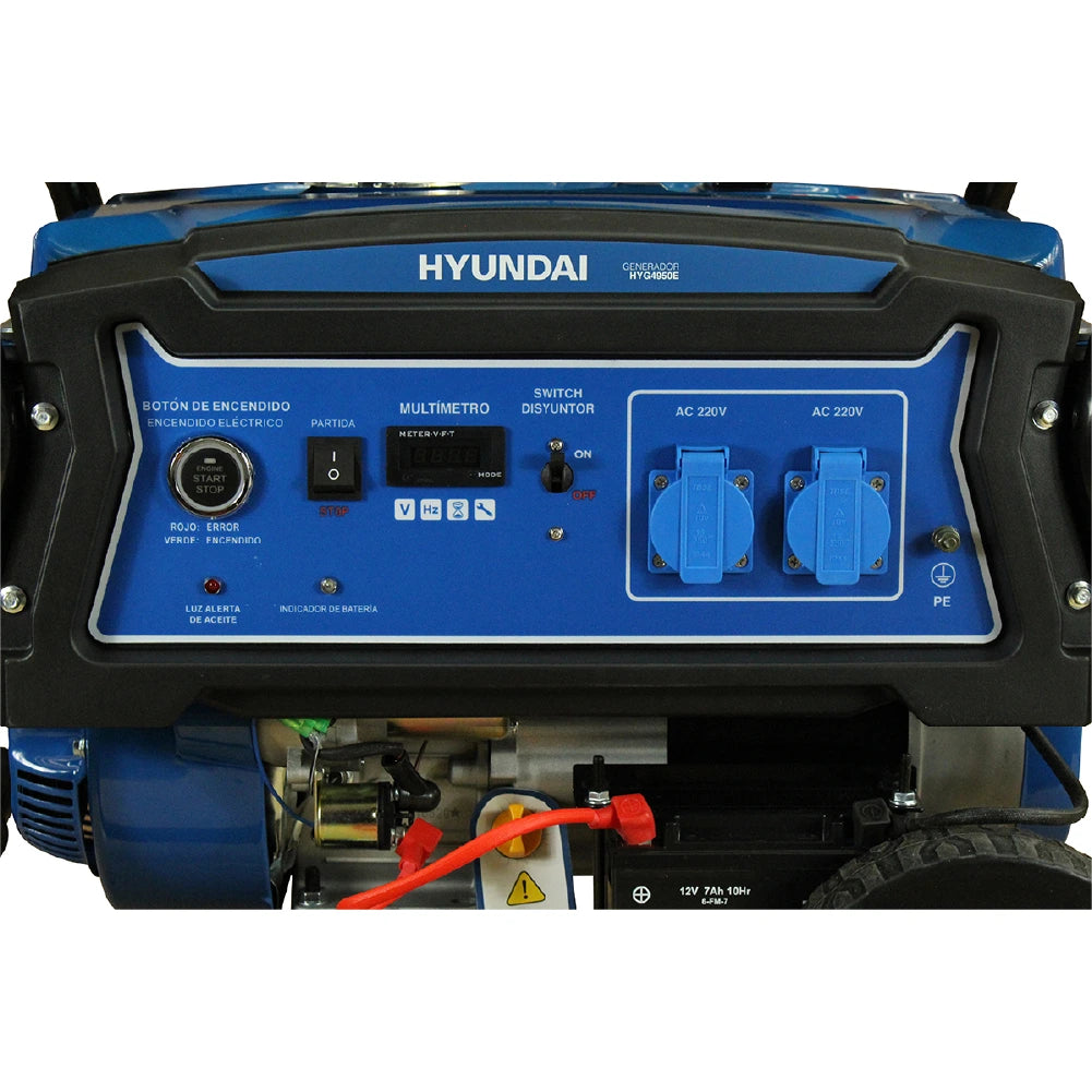 Generador Hyundai Gasolina 3.5 kVA Monofásico Partida Eléctrica 82HYG4950E — fotografía oficial, vista 1