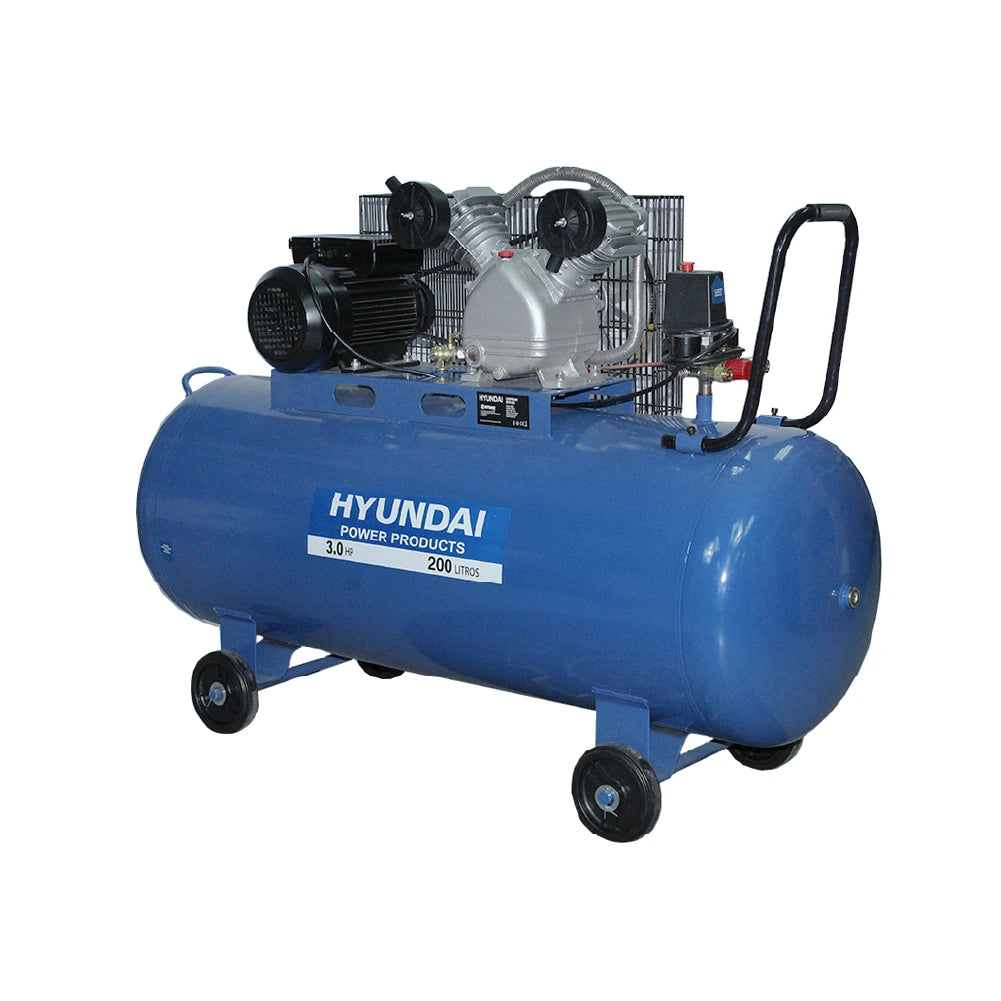 Compresor Hyundai 3HP 200L 115 PSI Monofásico por Correa 82HYXY200 — fotografía oficial, vista 1