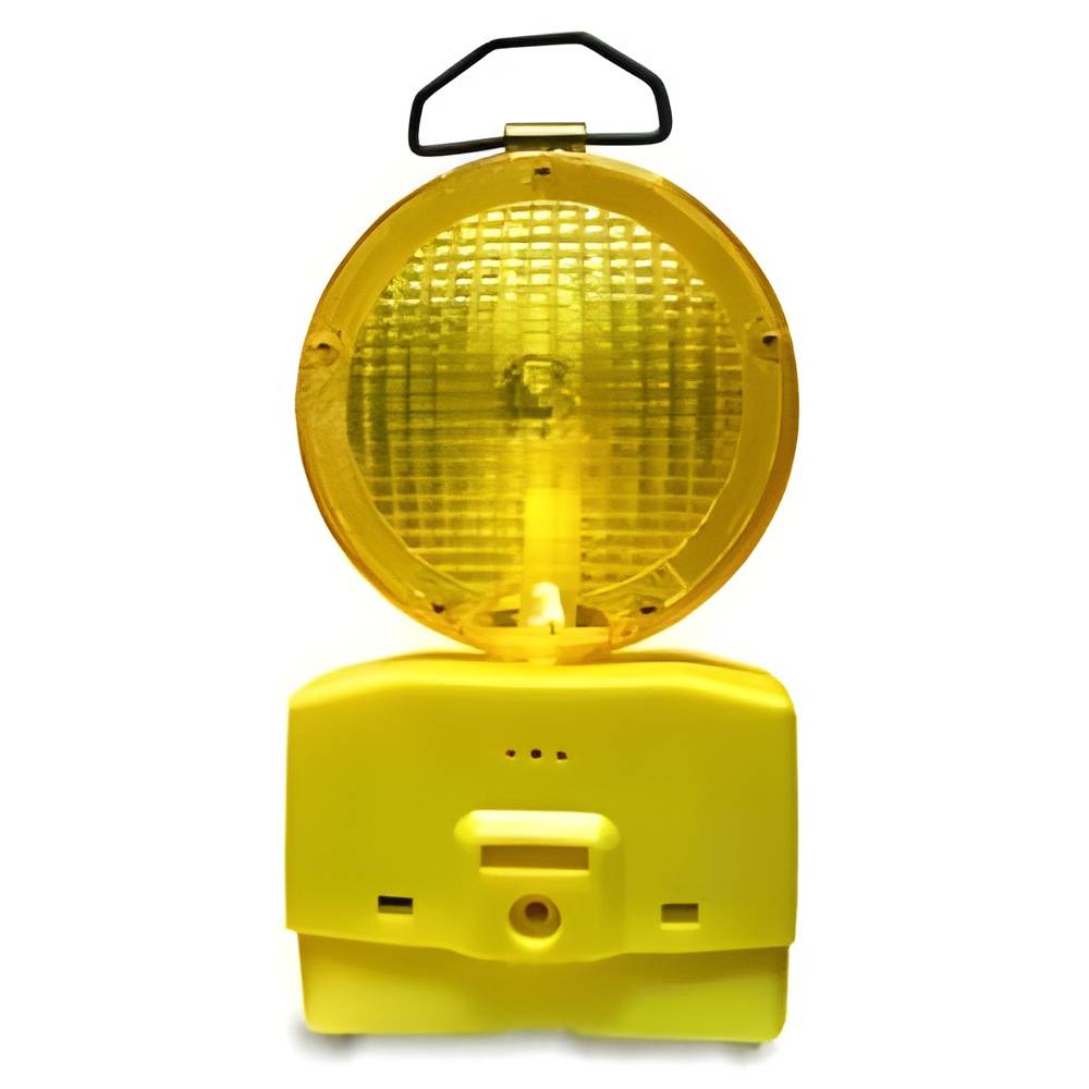 Lámpara Señalización Tráfico Amarillo con Batería SteelPro – Vista 2