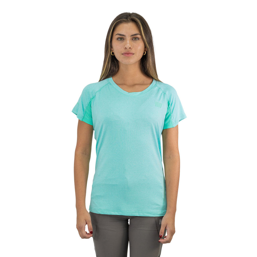 Polera Dry Fit Hardwork SPX Manga Corta Mujer Aqua – Vista 3