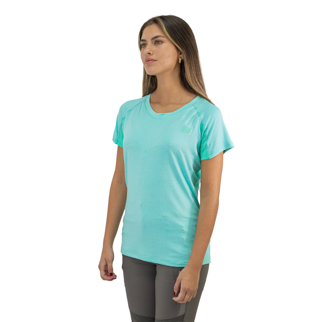 Polera Dry Fit Hardwork SPX Manga Corta Mujer Aqua – Vista 5
