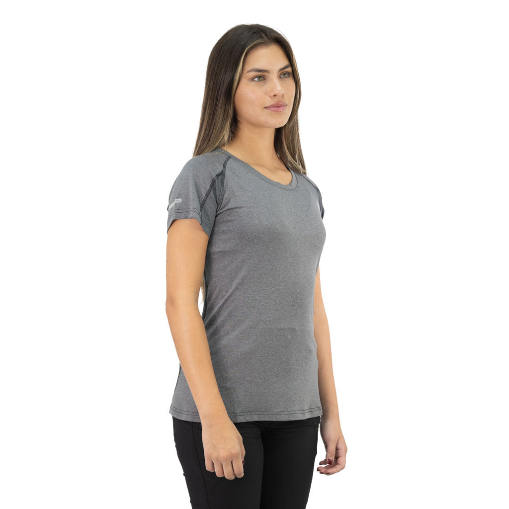 Polera Dry Fit Hardwork SPX Manga Corta Mujer Carbon Grey – Vista 5