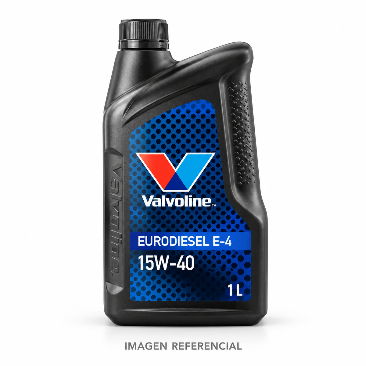 Imagen referencial generada: Valvoline EuroDiesel E-4 15W-40, 1 L. El envase real puede variar.