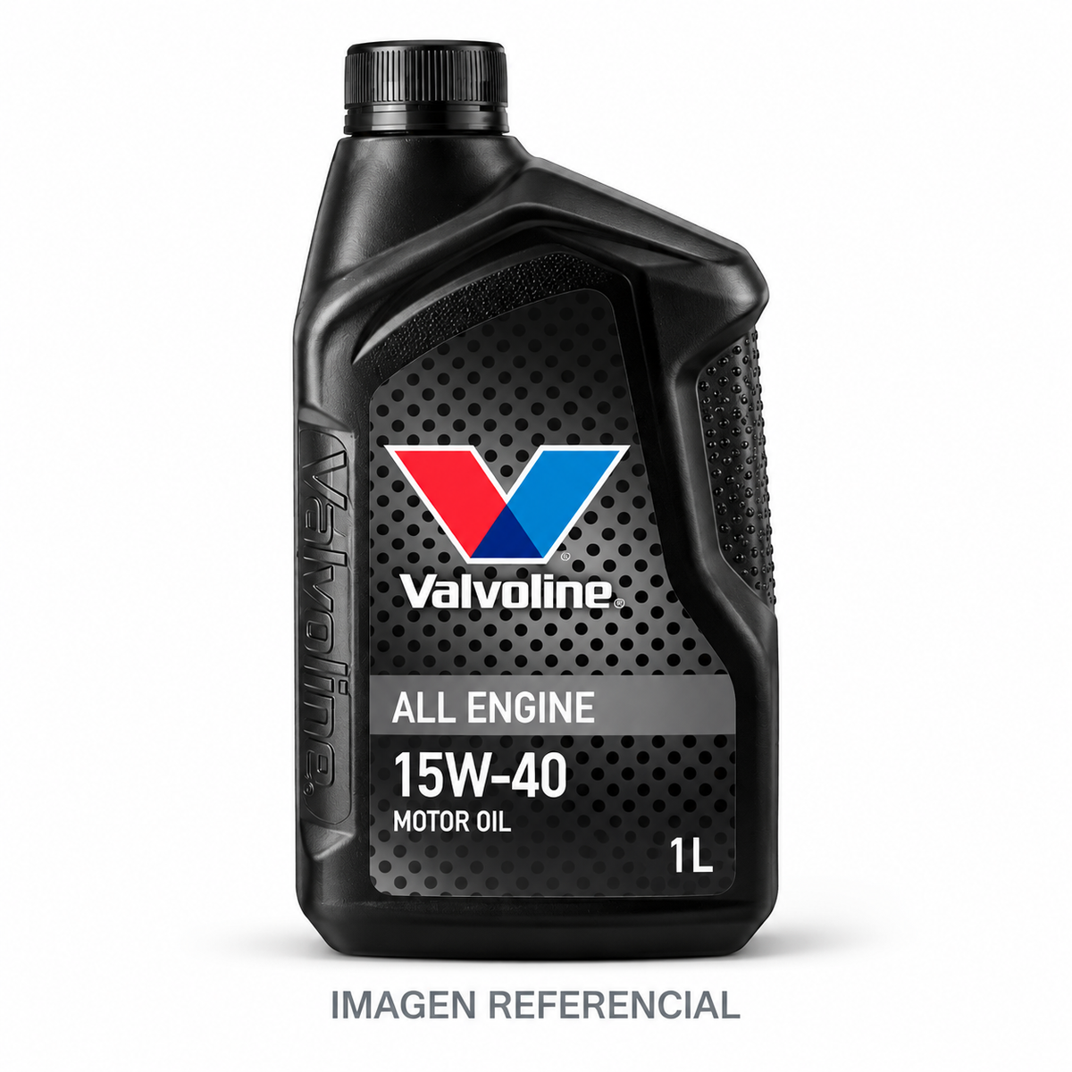 Imagen referencial generada: Valvoline All Engine 15W-40, 1 L. El envase real puede variar.
