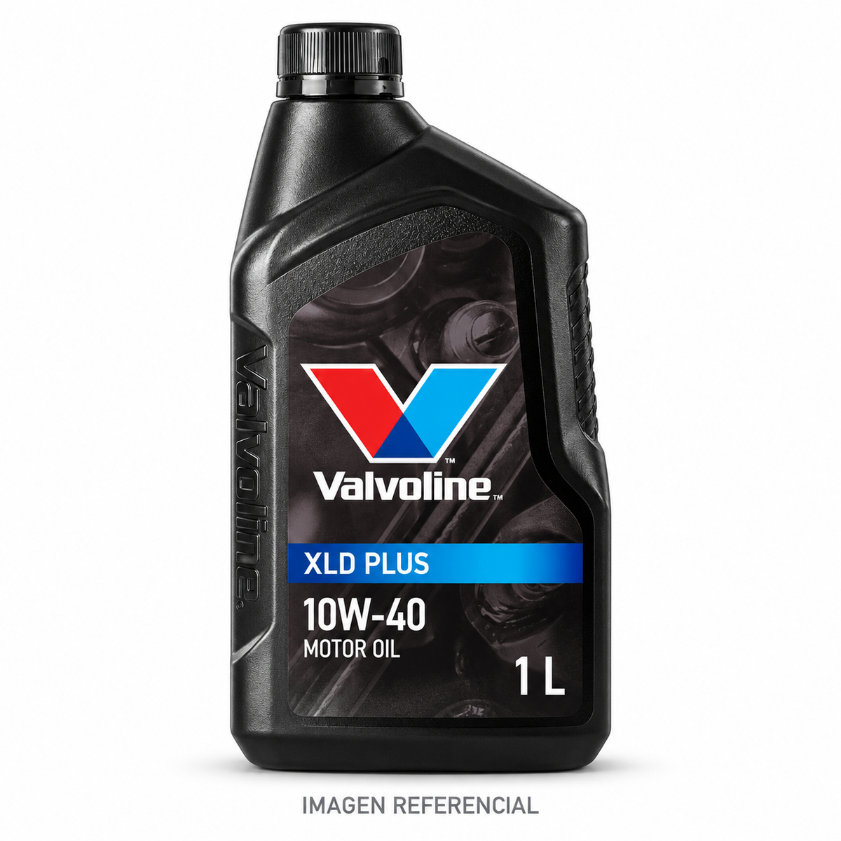 Imagen referencial generada: Valvoline XLD Plus 10W-40, 1 L. El envase real puede variar.