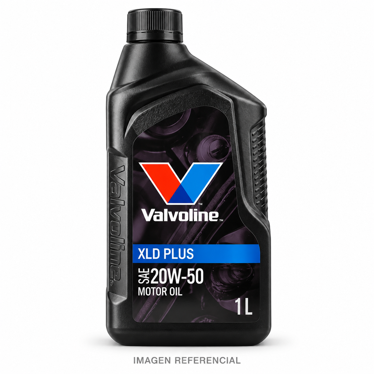 Imagen referencial generada: Valvoline XLD Plus 20W-50, 1 L. El envase real puede variar.