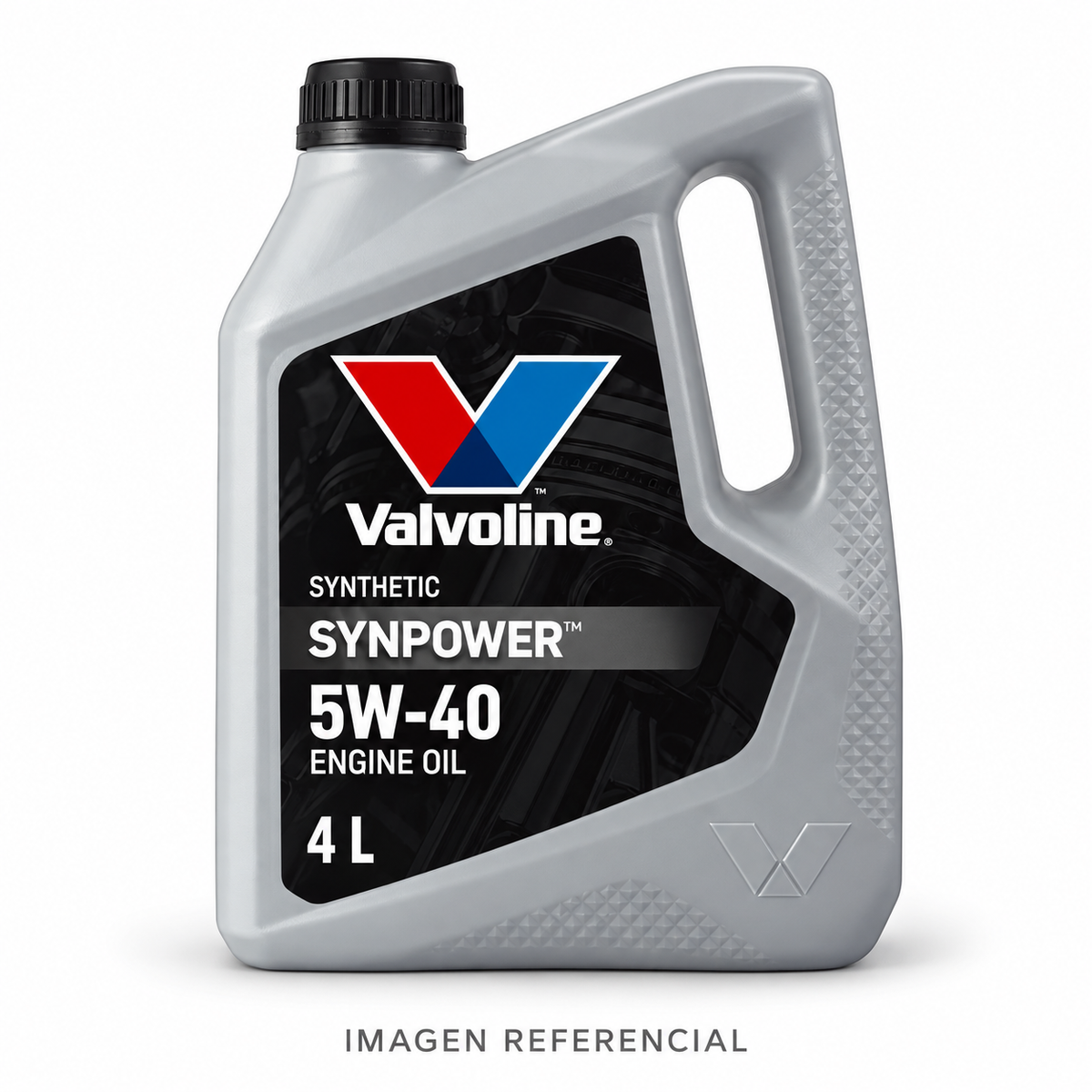 Imagen referencial generada: Valvoline SynPower 5W-40, 4 L. El envase real puede variar.