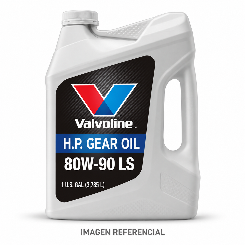 Imagen referencial generada: Valvoline H.P. Gear Oil 80W-90 LS, 1 gal. El envase real puede variar.