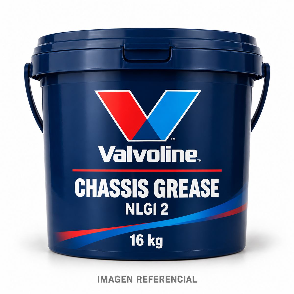 Imagen referencial generada: Valvoline Chassis Grease NLGI - 2, 16 kg. El envase real puede variar.