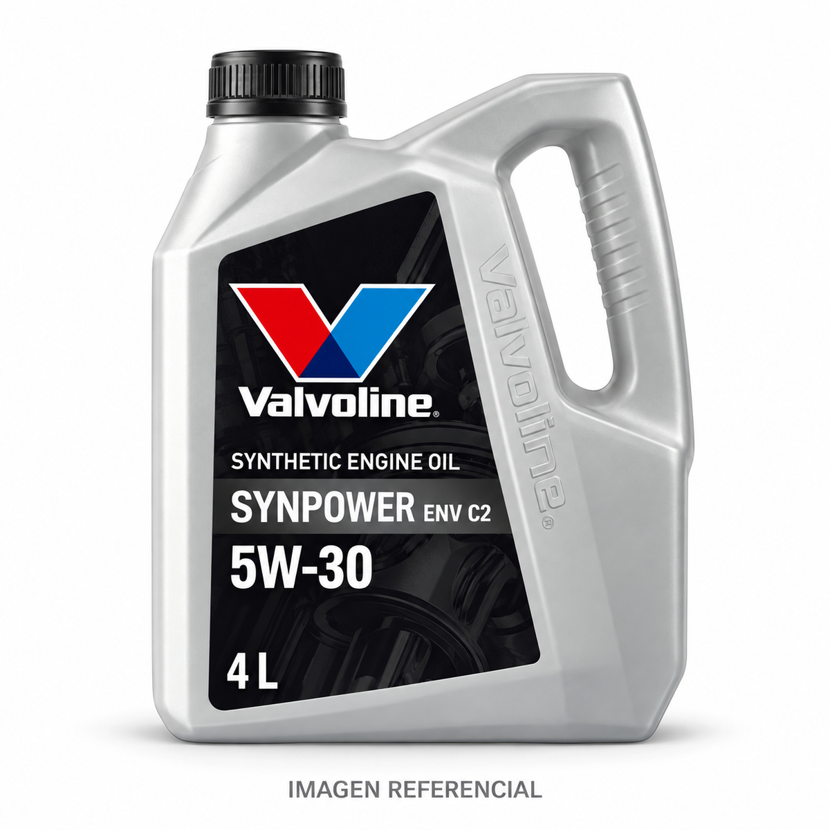 Imagen referencial generada: Valvoline SynPower ENV C2 5W-30, 4 L. El envase real puede variar.