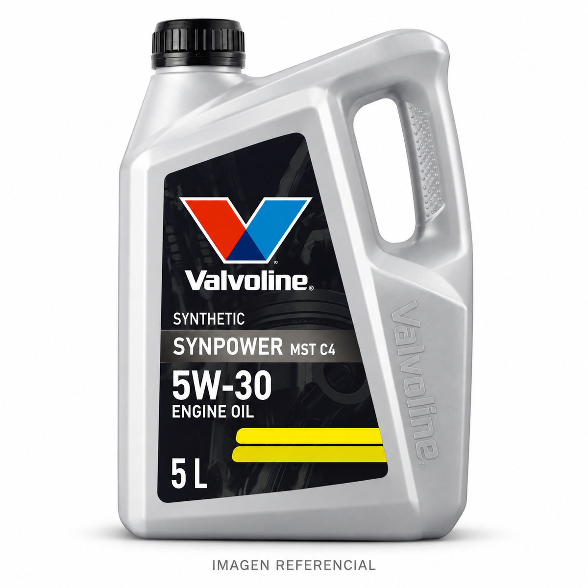 Imagen referencial generada: Valvoline SynPower MST C4 5W-30, 5 L. El envase real puede variar.