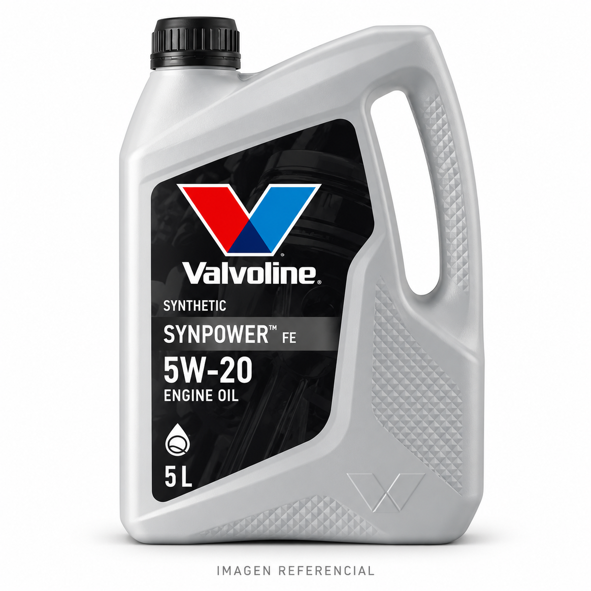 Imagen referencial generada: Valvoline SynPower FE 5W-20, 5 L. El envase real puede variar.