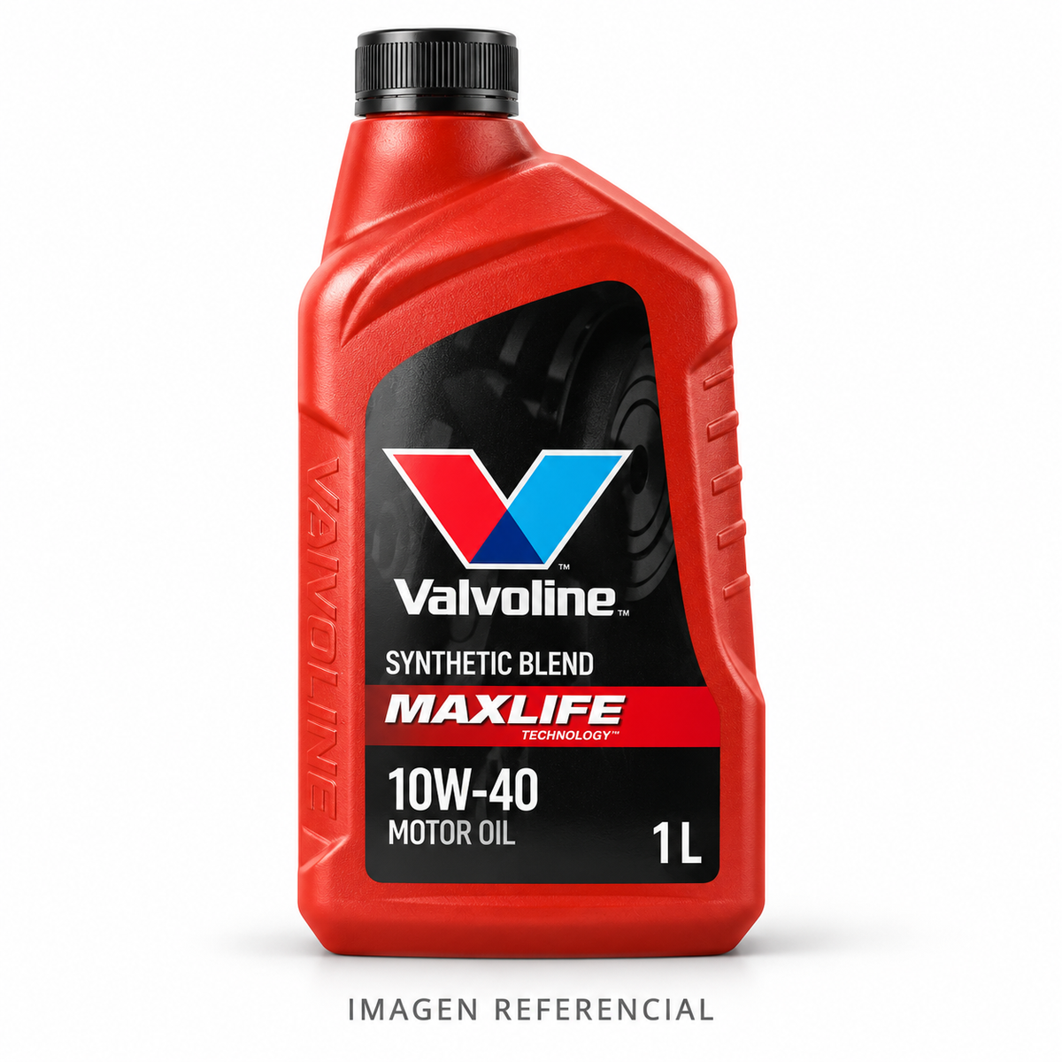 Imagen referencial generada: Valvoline MaxLife 10W-40, 1 L. El envase real puede variar.