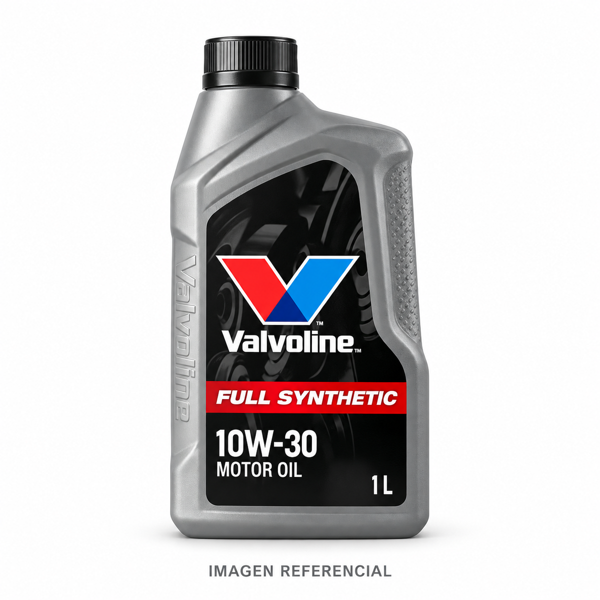 Imagen referencial generada: Valvoline Full Synthetic Motor Oil 10W-30, 1 L. El envase real puede variar.